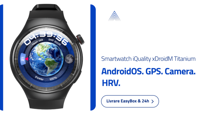 Descoperă Noile Smartwatch cu cartela sim: iQuality Droid Series cu cartela SIM, GPS, Camera duala HD, Aplicatii.